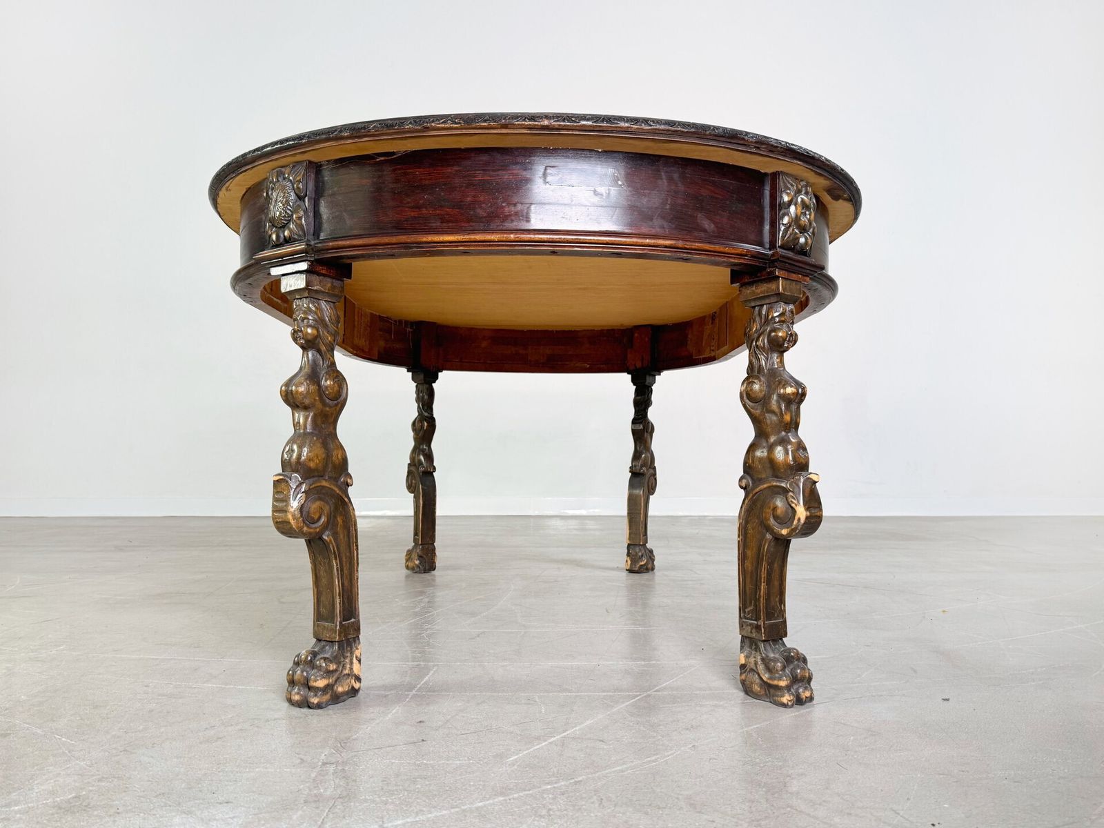 Original Neo Baroque Dining Table Wood Carving Antique Table photo vinterior
