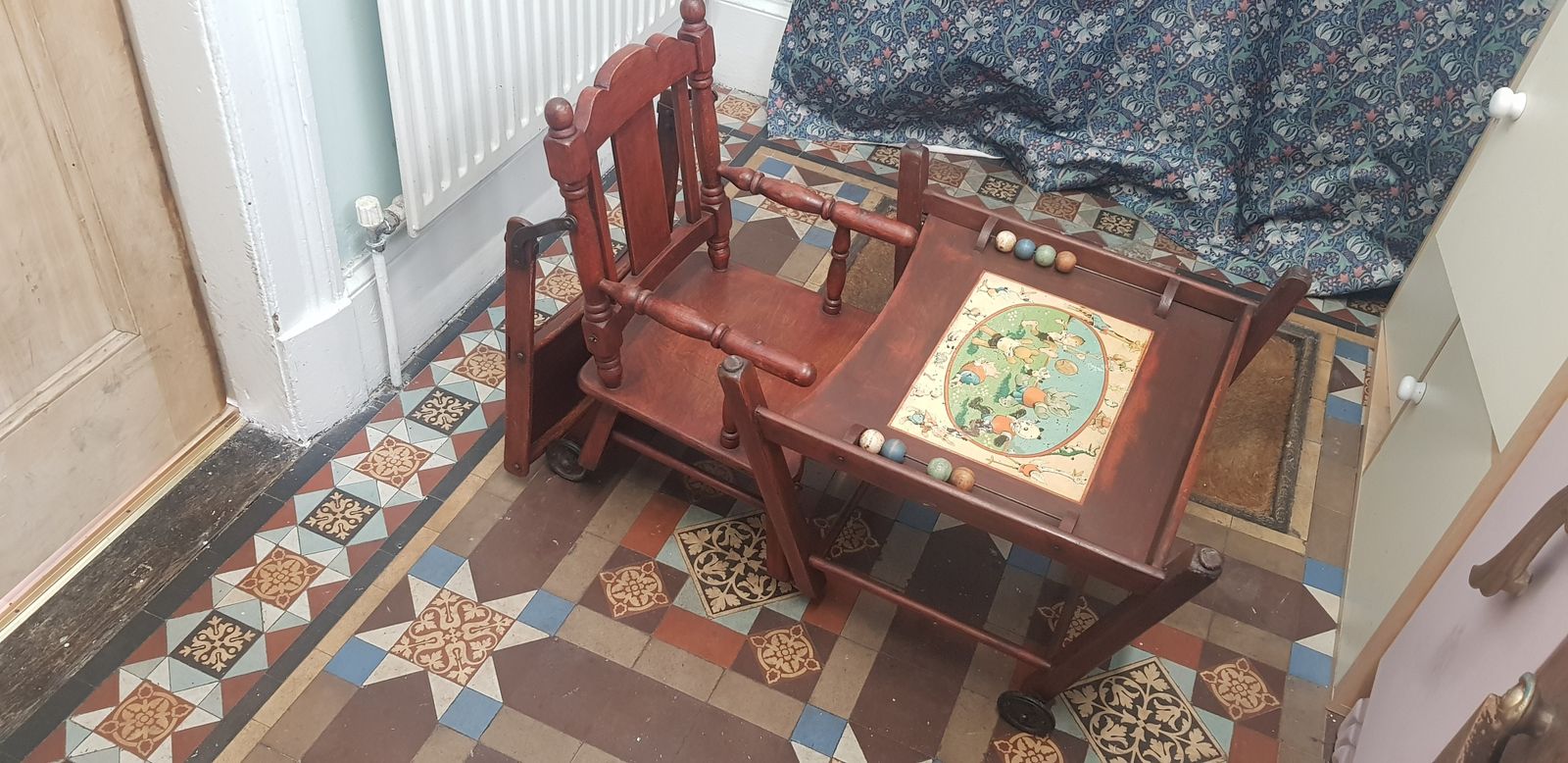 Antique Baby Chair Metamorphic photo for sale