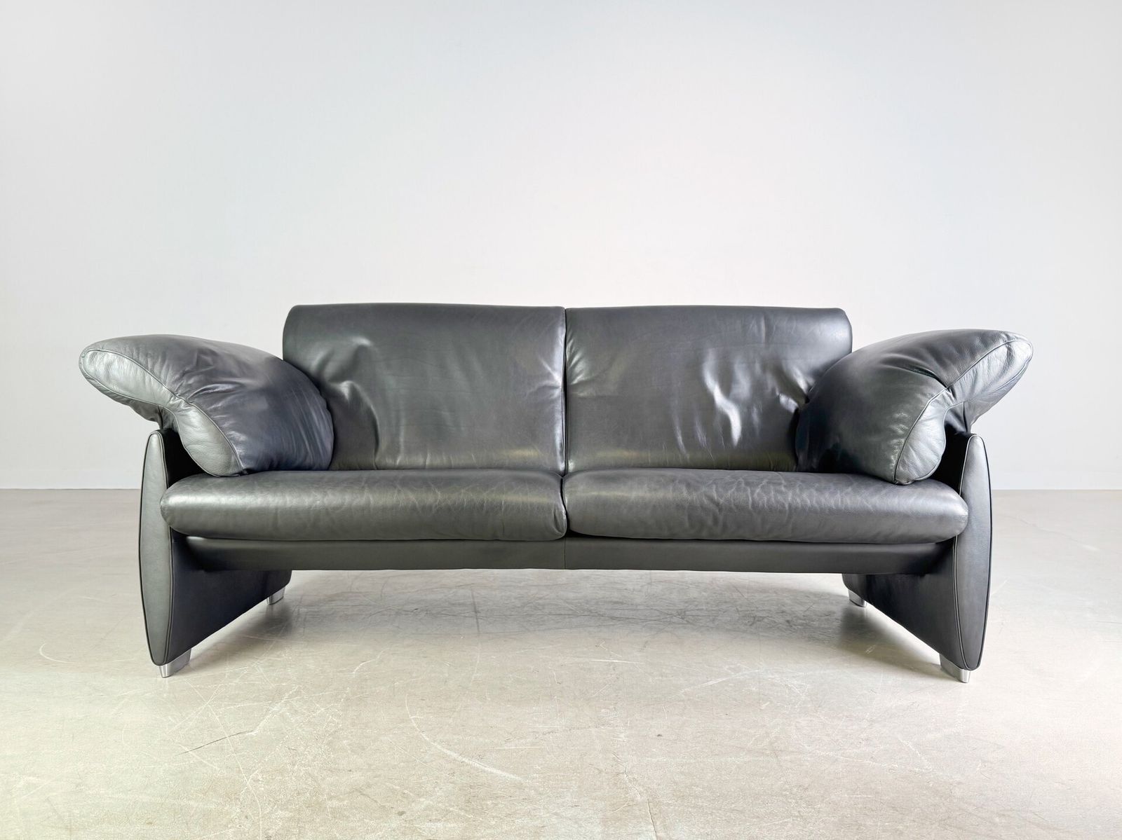 Original De Sede Ds 10/23 Sofa Couch Two Seater Leather Black photo for sale