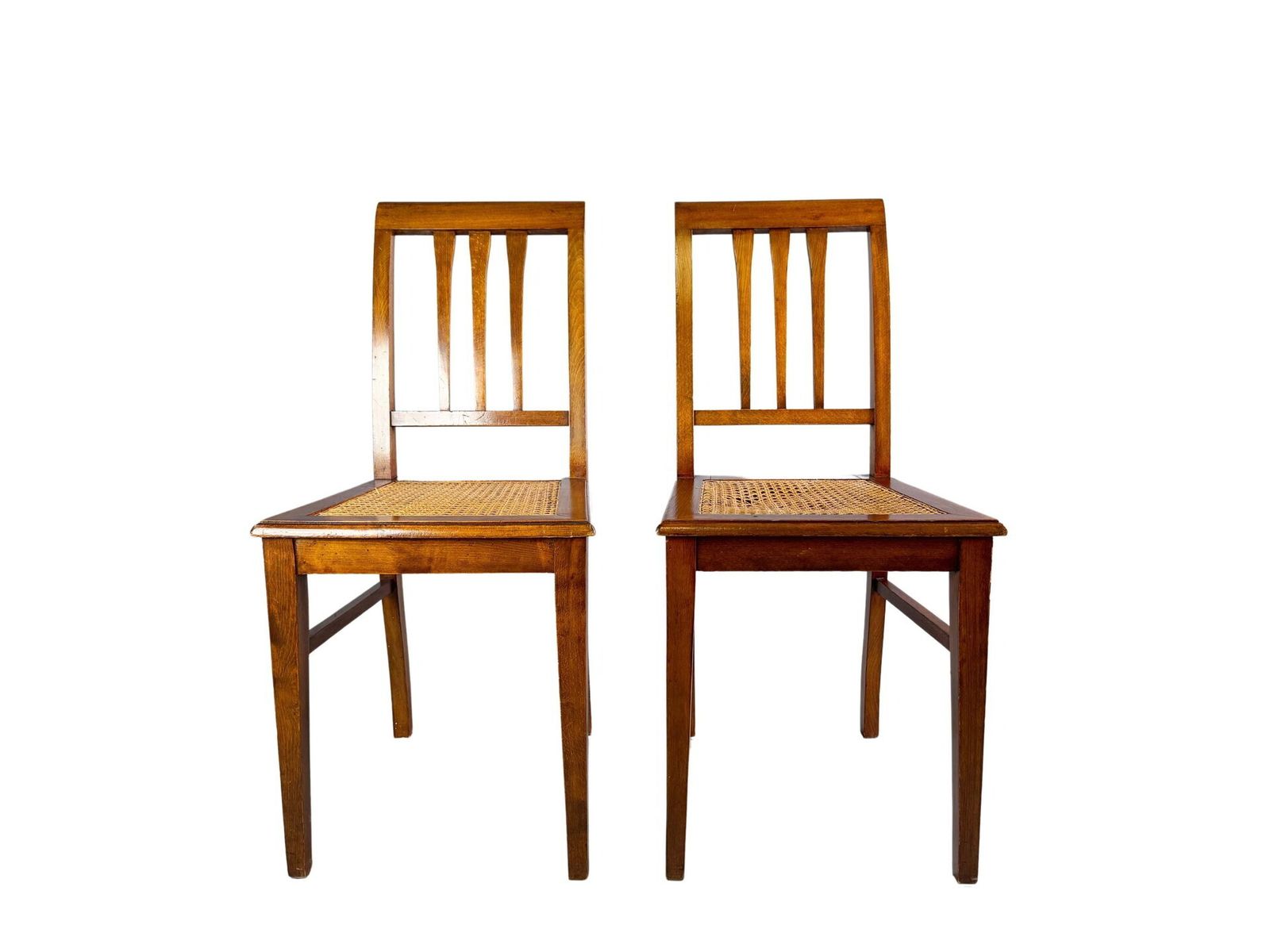 Set Of 2 Art Nouveau Chairs Viennese Wickerwork Side Chair Antique