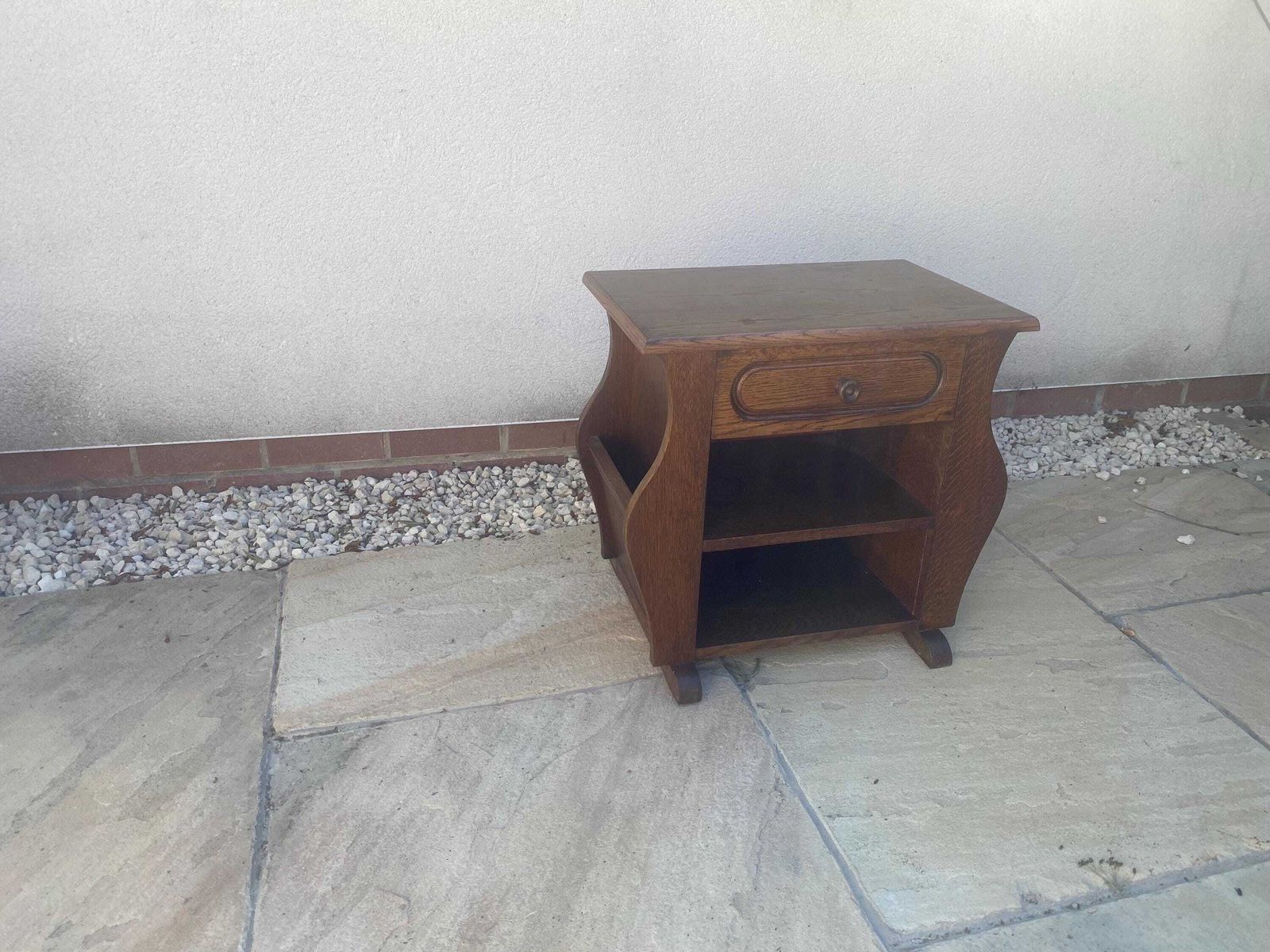 Vintage Telephone Table With Magazine Storage Bedside Table Lamp Stand photo 110.0