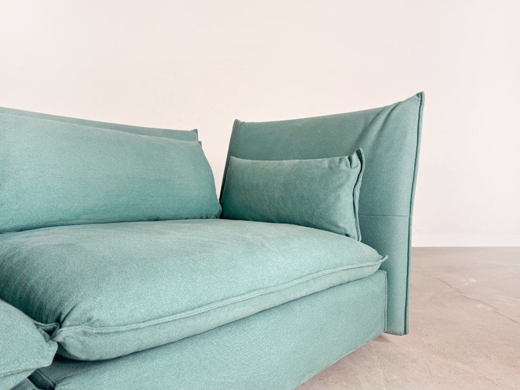 Original Vitra Mariposa Three Seater Sofa Turquoise Design Couch Office photo vinterior