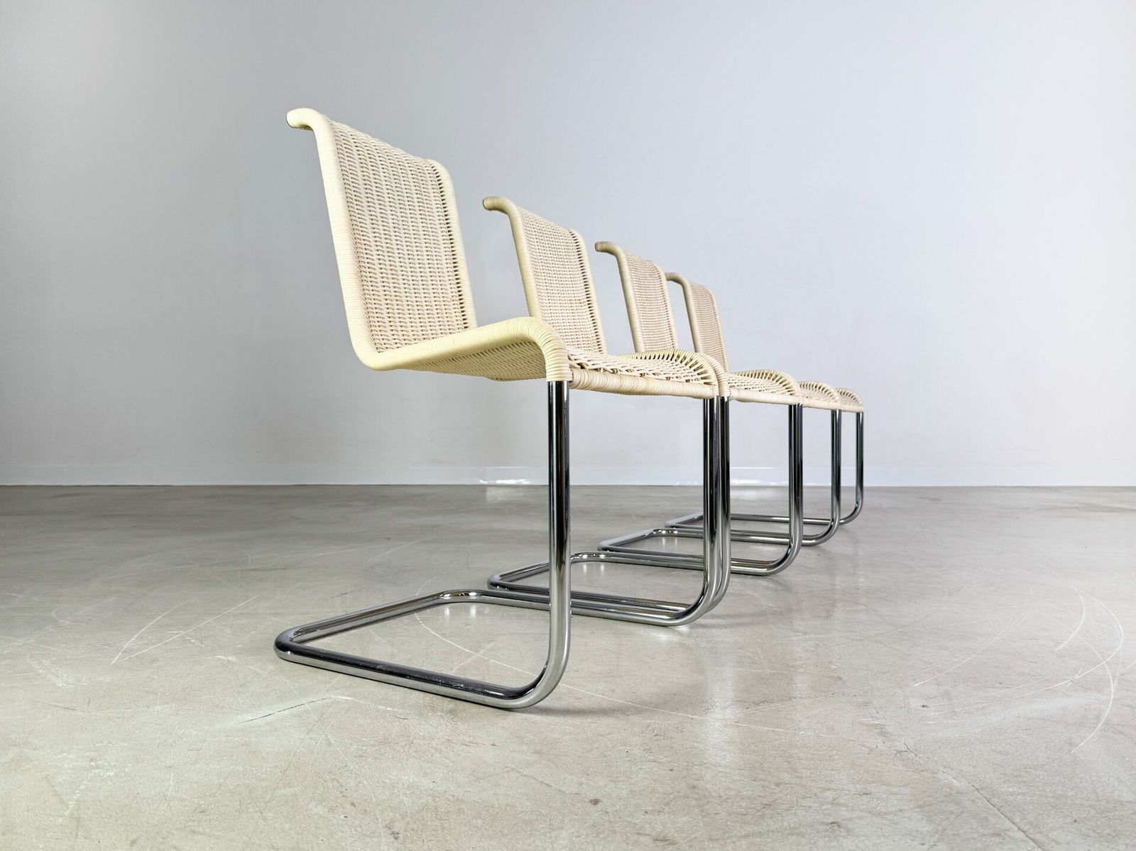 Original Set Of 4 Tecta Cantilever Chairs B20 Jean Prouvé Cantilever Chair photo for sale