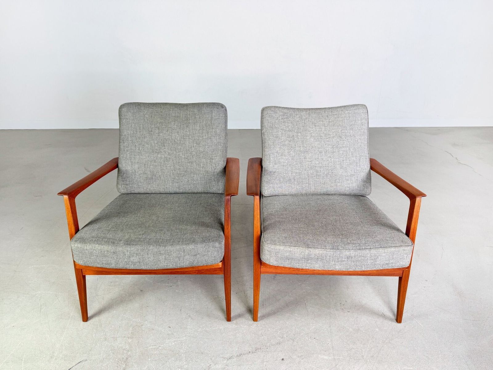 Set Of 2 Midcentury Easy Chair Knoll Antimott Teak 1960 photo Furniture