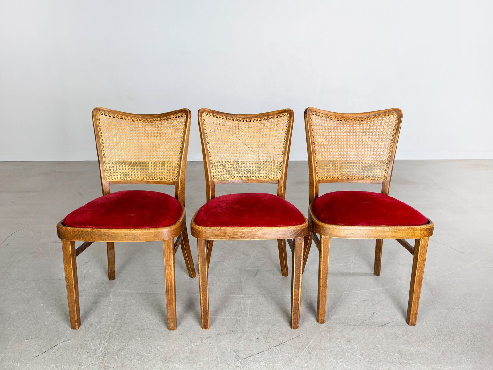 Original Set Of 3 Thonet A811/1 Chairs Josef Hoffmann 1951 Upholstered photo furniture