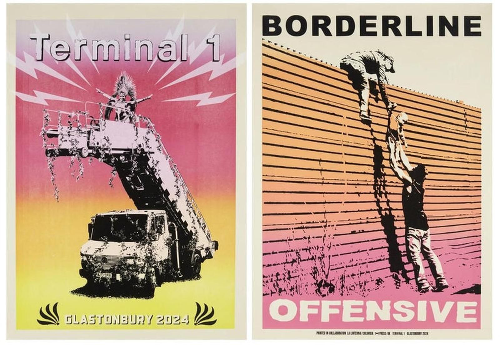 Banksy, Borderline Offensive & Terminal Set Glastonbury, 2024 photo for sale
