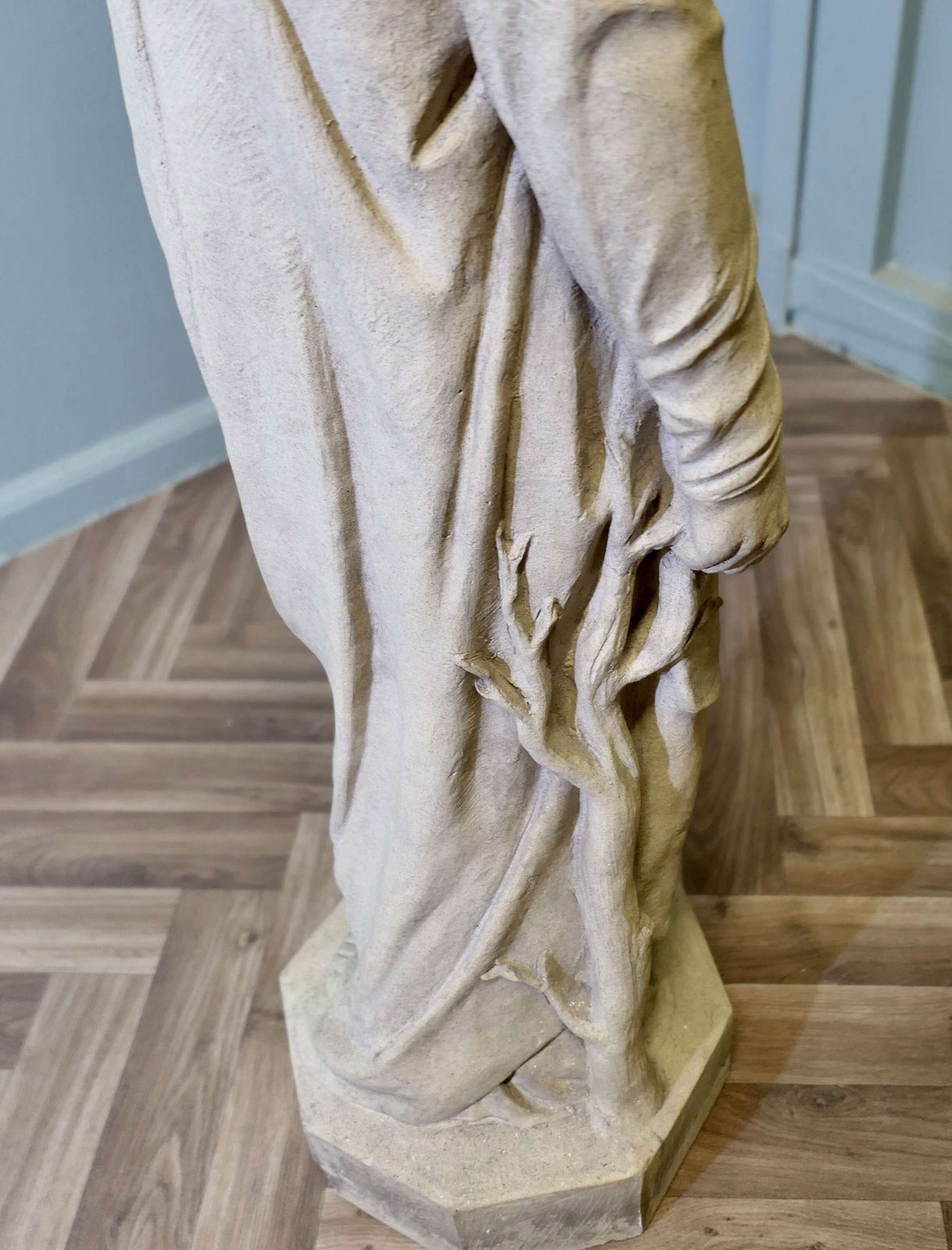 Royal Doulton Buff Terracotta Statue Of A Woman Signed C G photo Art