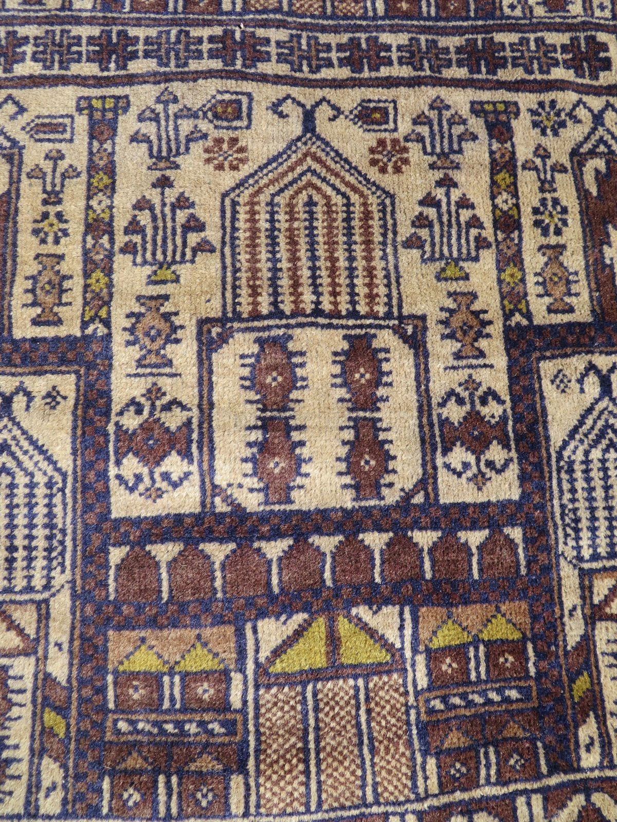 Unusual Mosque Design Afghan Rug. Herat Region. 133cm X 85cm. photo 214.0