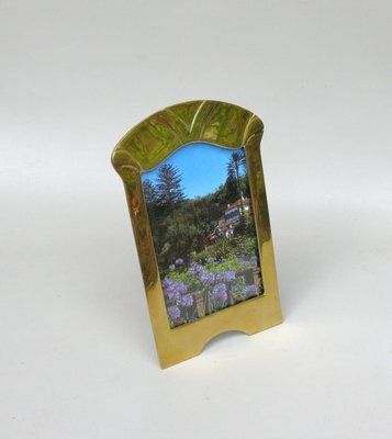German Art Nouveau Picture Frame In Brass, 1890s photo furniture