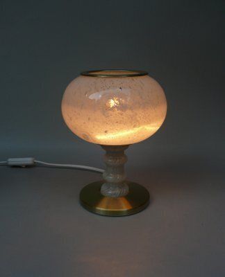 photo vinterior Elegantvtable Lamps With Glass Lampshades From Doria Leuchten, 1960s, Set Of 2