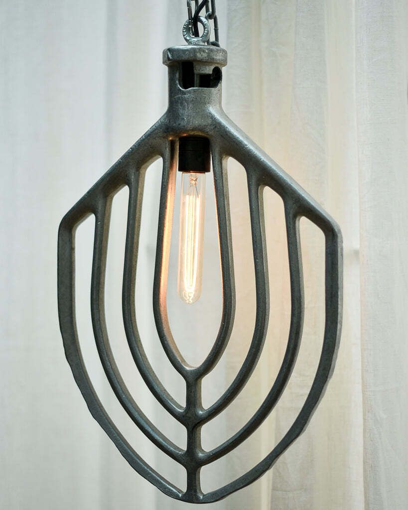 Industrial Hanging Ceiling Pendant Light (Flat Beater Whisk) photo vinterior