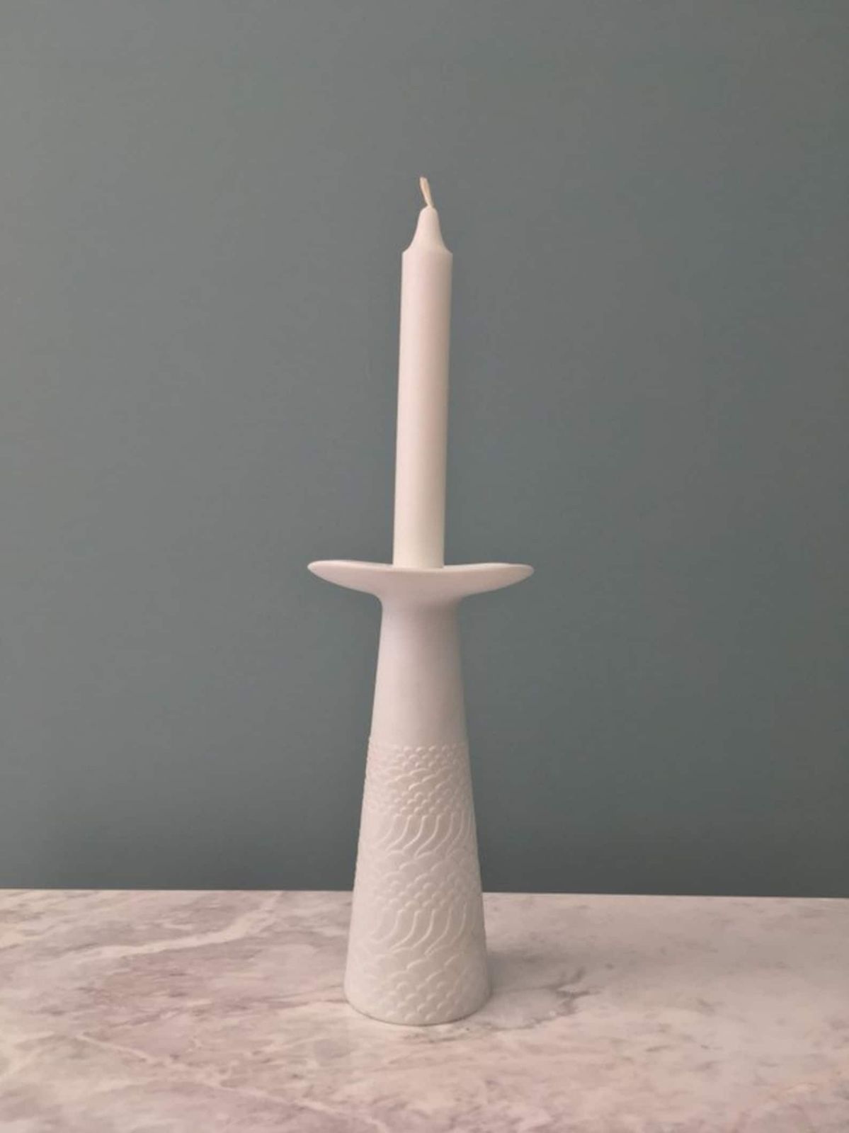 Candle Holder Candle Stick White Porcelain Mid Century Kaiser Germany
