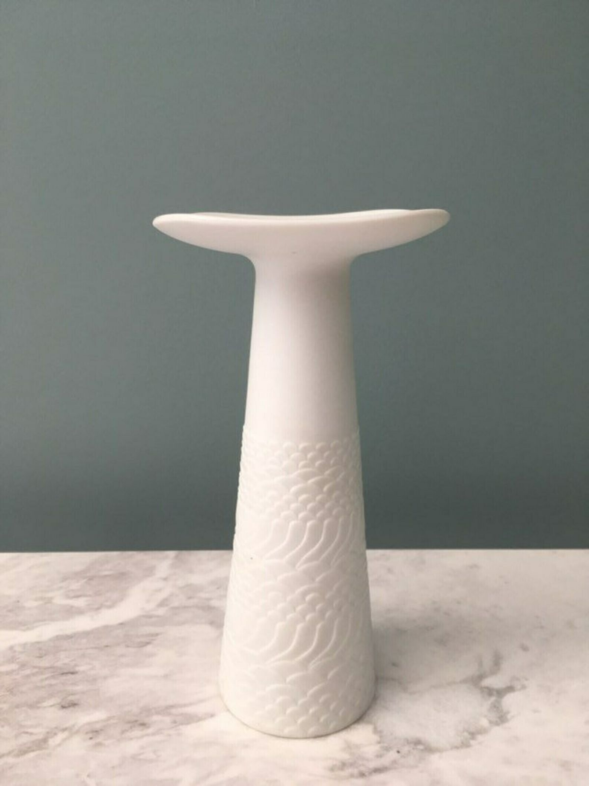 Candle Holder Candle Stick White Porcelain Mid Century Kaiser Germany photo vinterior