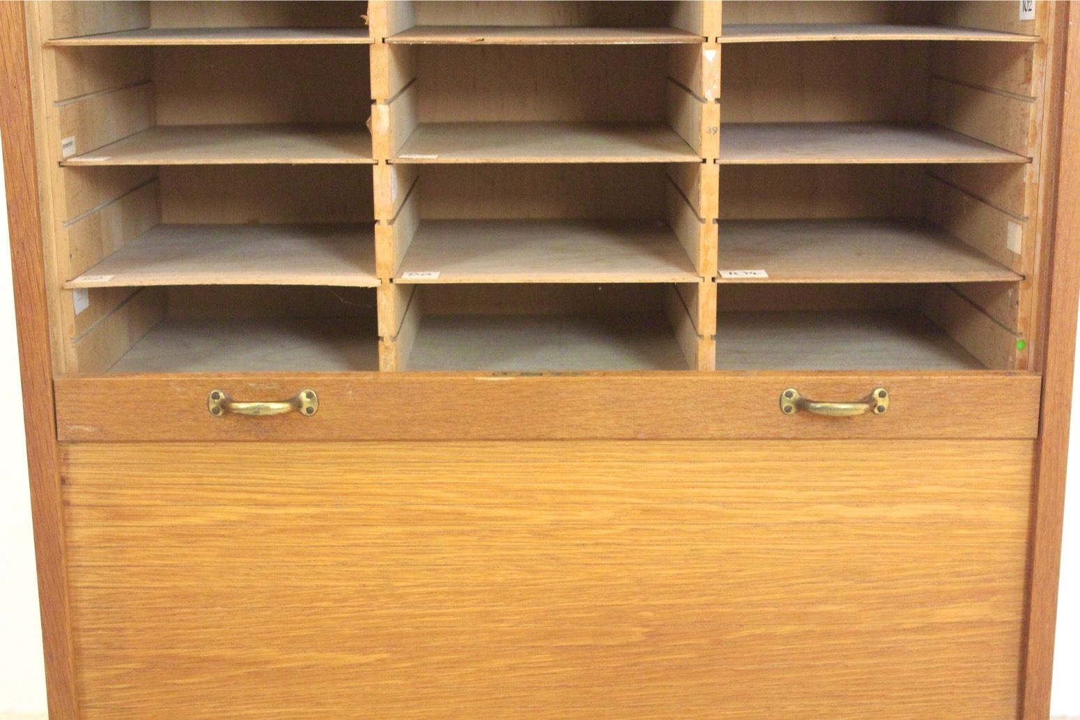 Wooden Pigeonhole Cabinet By Dobergo Büromöbel, Germany, 1950s photo vintage