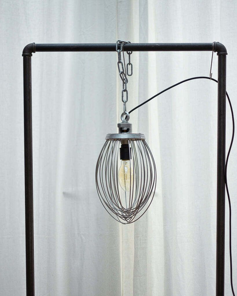 Industrial Hanging Ceiling Pendant Light (Balloon Beater Whisk) photo for sale