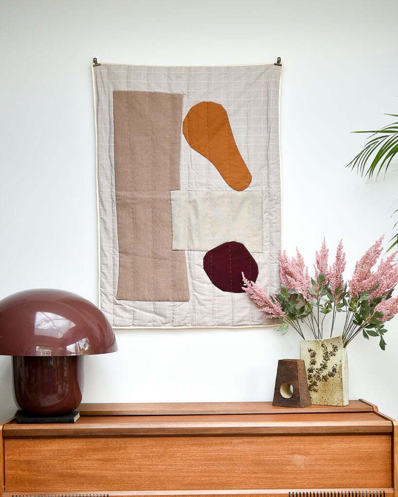 Handmade Recycled Material Patchwork Wall Hanging photo vinterior