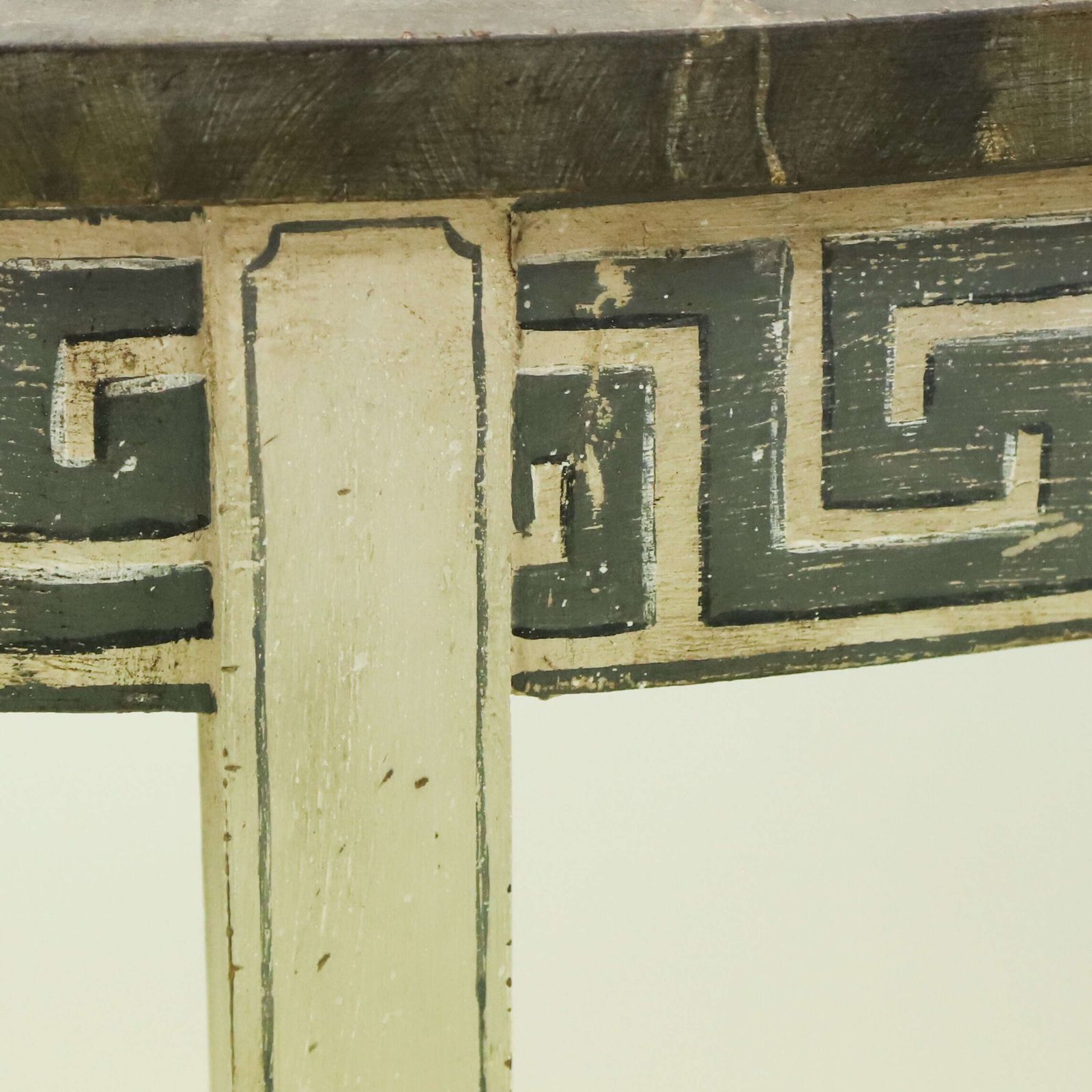 Georgian Demi Lune Console Table, English 18th Century   Later Painted photo for sale