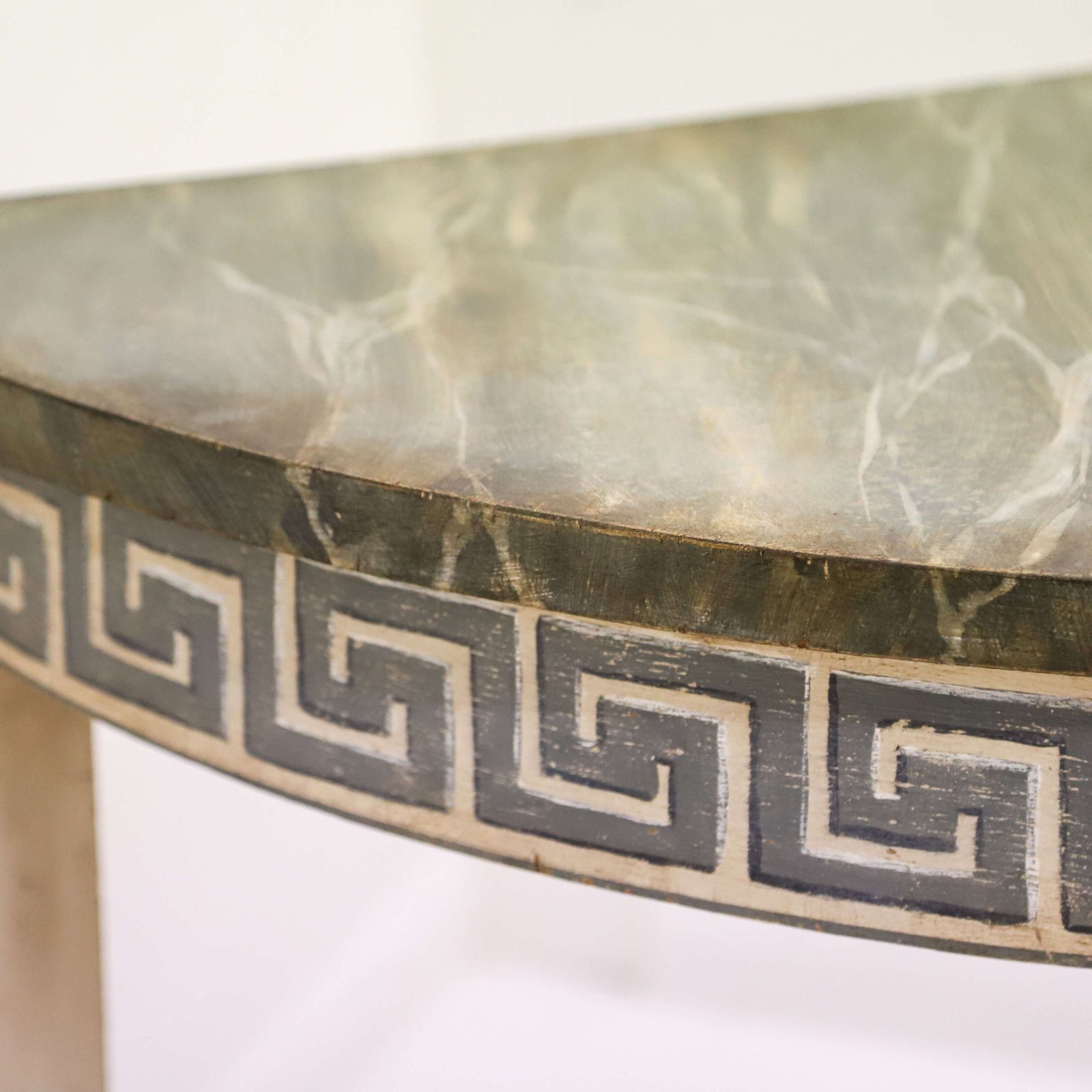 Georgian Demi Lune Console Table, English 18th Century   Later Painted photo Furniture
