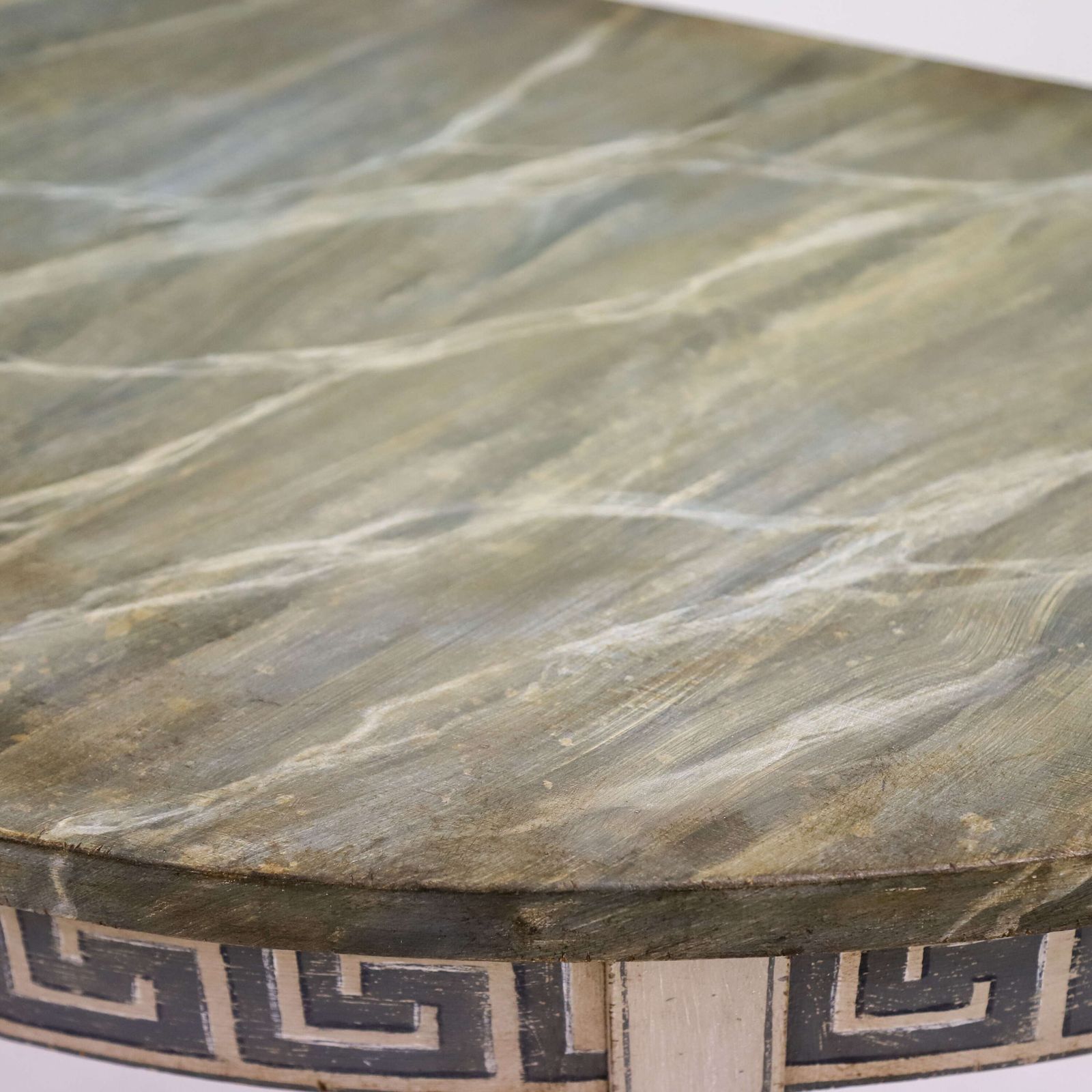 Georgian Demi Lune Console Table, English 18th Century   Later Painted photo vinterior