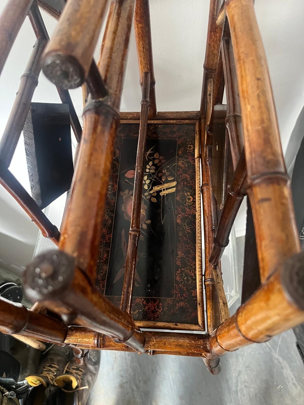 Antique Circa 1880 Aesthetic Movement Bamboo Carved Chinese Magazine Paper Rack photo 295.0