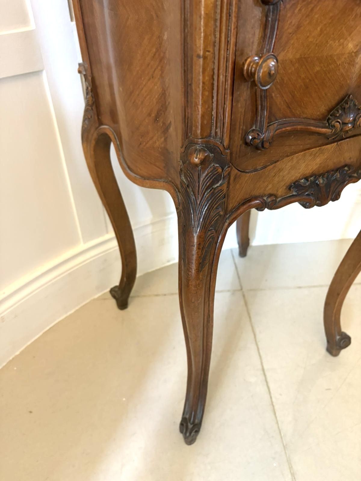 Antique 19th Century Quality Carved Walnut French Bedside Cabinet photo 1285.0
