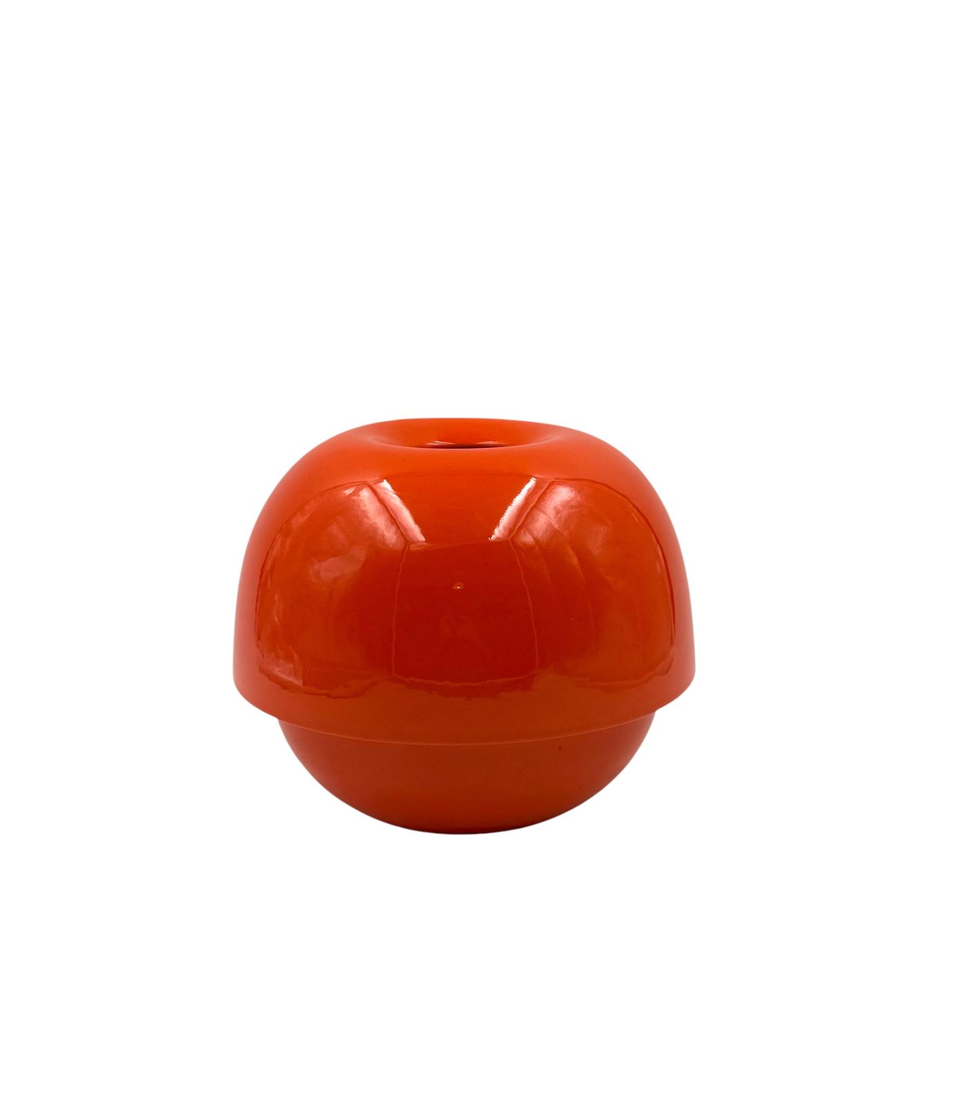 Space Age Orange Ceramic Vase, Sicart Italy Ca. 1970 photo vintage