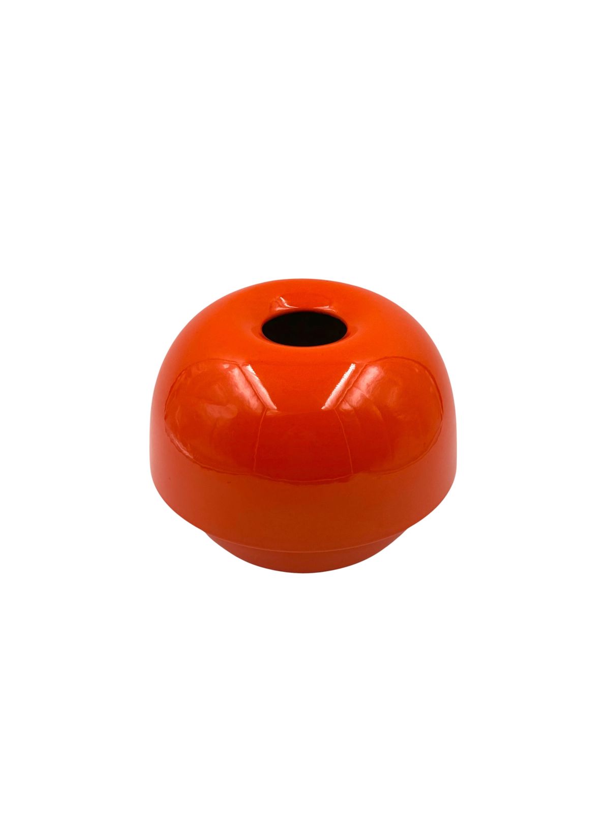 Home Decor Space Age Orange Ceramic Vase, Sicart Italy Ca. 1970 photo