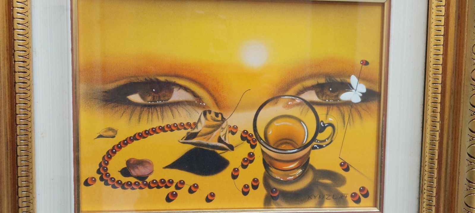 Oil On Faesite Signed Kinzl 35x25 Cm Cm 1987 photo buy