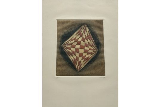 Tensions, Arthur Luiz Piza (1928 2017), Brazil, Etching With Aquatint, C1982 photo furniture