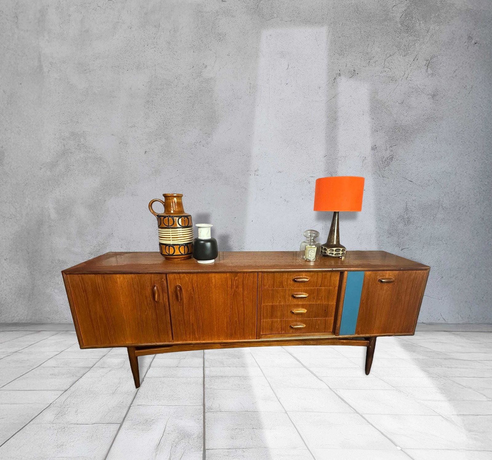 Mid Century Teak Sideboard By Victor Wilkins For G Plan, 1960s, V.B Wilkins Gold Label G Plan Braslilia