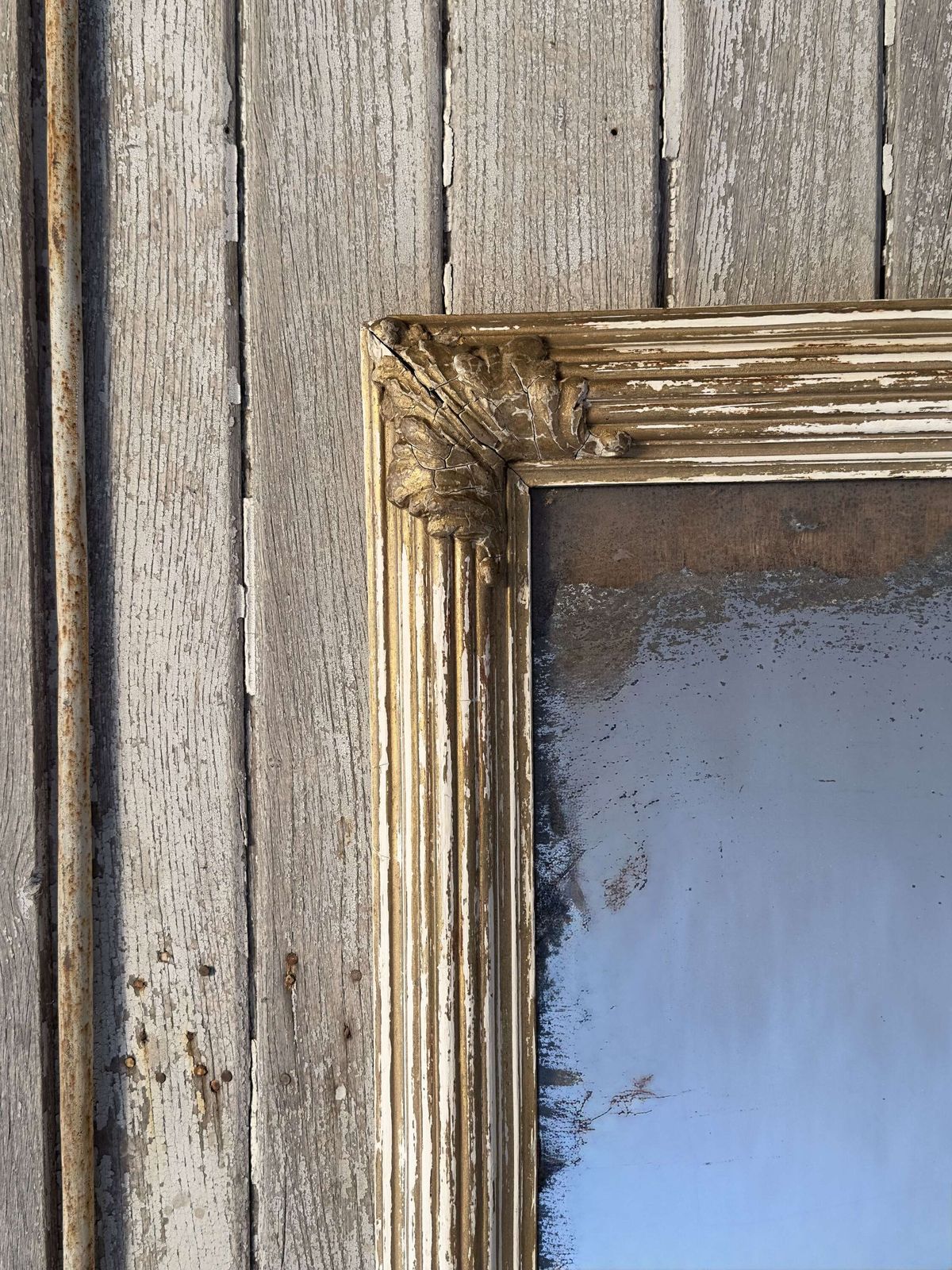 Antique French Giltwood Mirror – Louis XVI Style 19th Century photo vintage