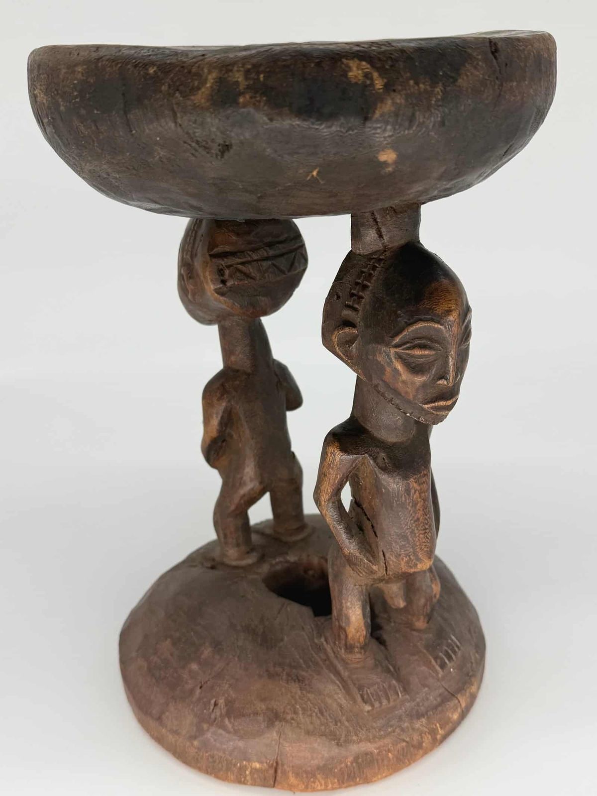 Yoruba Figural Stool, Nigeria, Early 20th Century photo Furniture