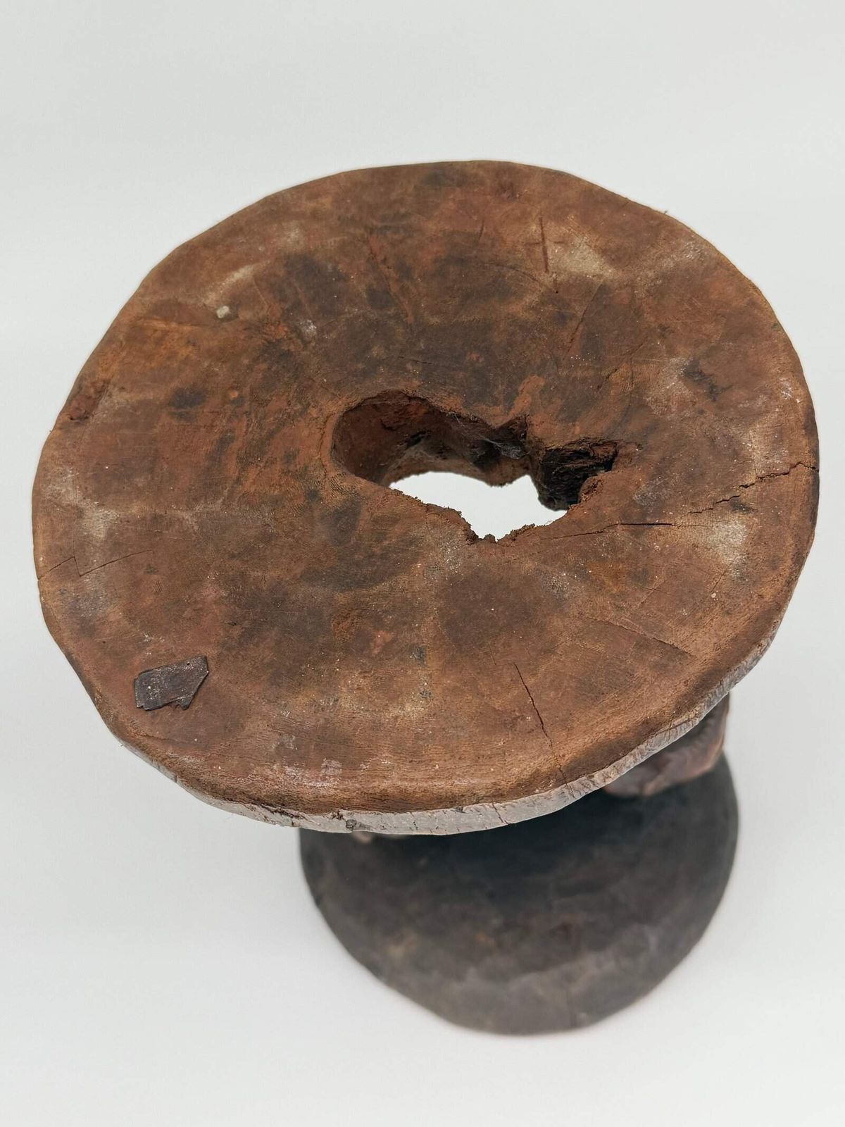 Yoruba Figural Stool, Nigeria, Early 20th Century photo vintage
