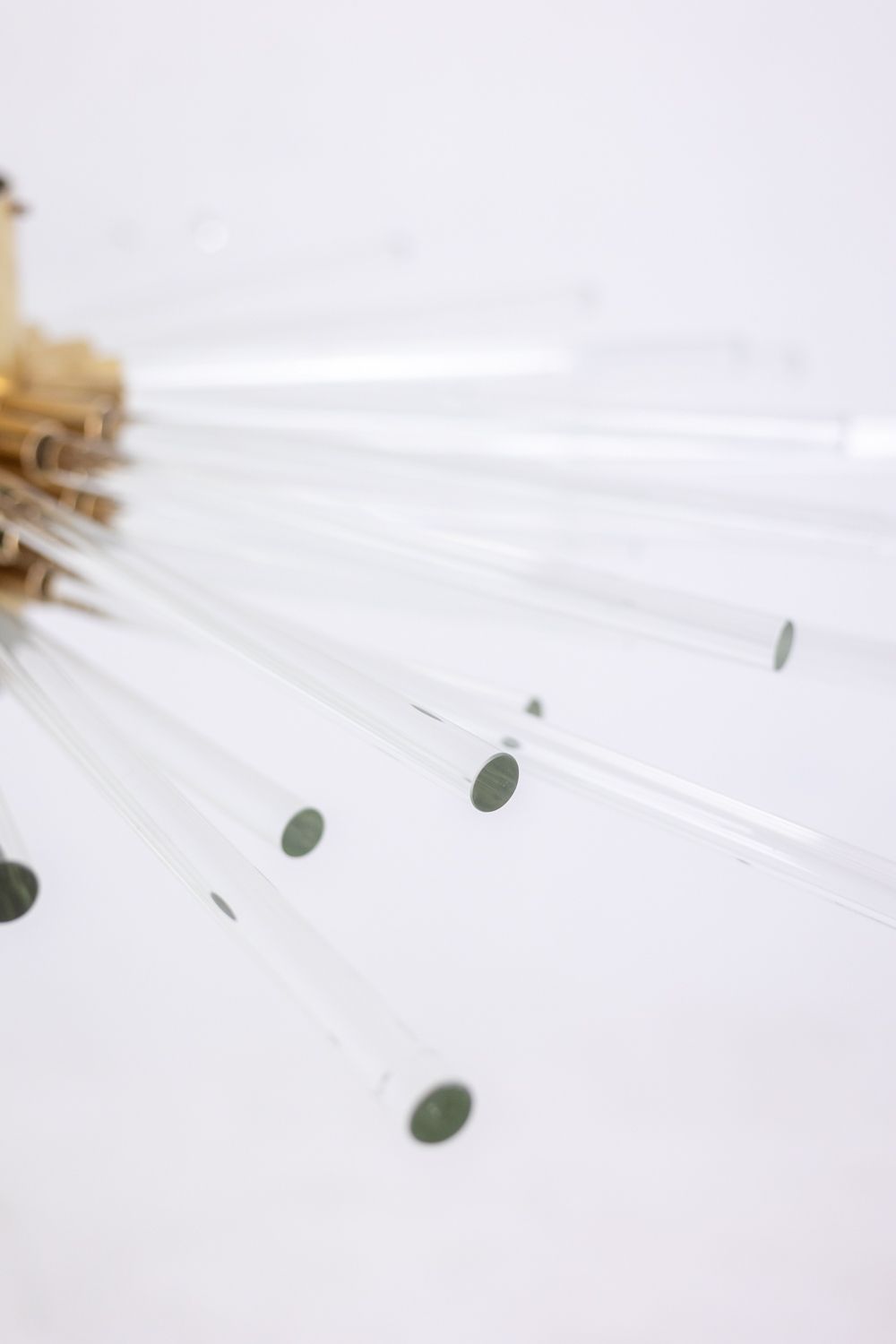 Radiant Glass Tube Chandelier. Contemporary Design. photo for sale