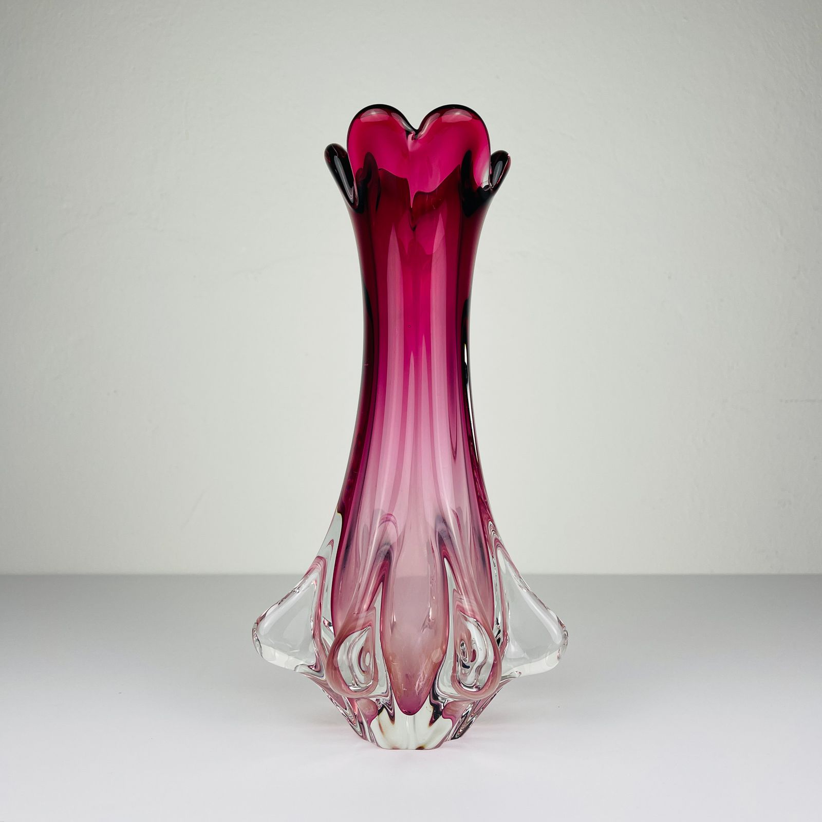 Vintage Murano Vaas Model Chambord Van Fratelli Toso, Italië, Ca. Jaren 1960