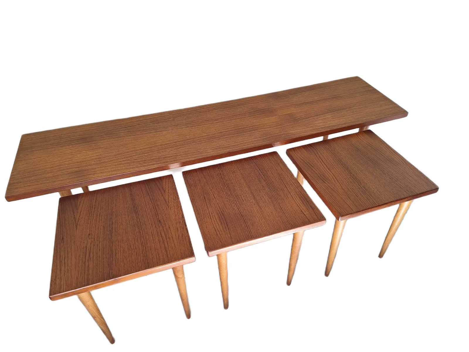 Swedish Mid Century Teak Nesting Coffee Table By Albert Larsson photo 174.98