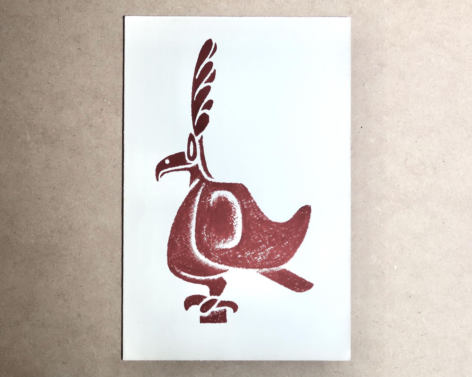 Original Pre Colombian Print By Georges Arnulf, 1967 / Tolima, Calima, Quimbaya Style
