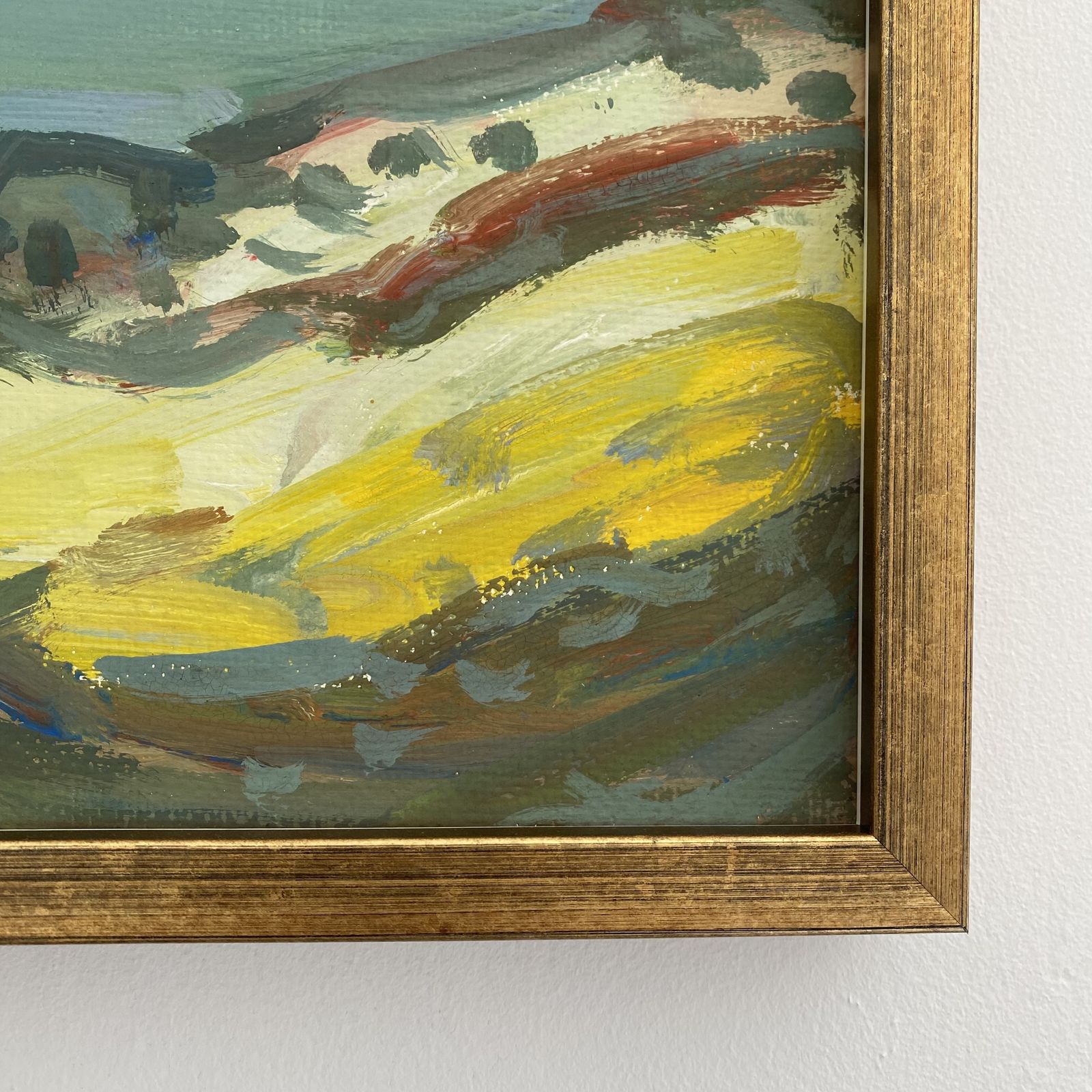 Mid Century Modernist Landscape Painting By Ivan Jordell photo 590.0