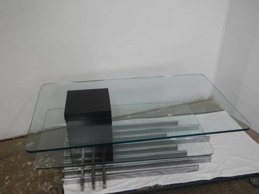 Tempered Glass Coffee Table By Vittorio Dassi, 1960s