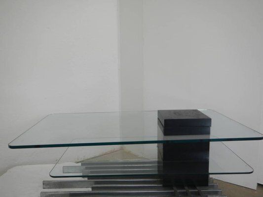 Tempered Glass Coffee Table By Vittorio Dassi, 1960s photo vinterior
