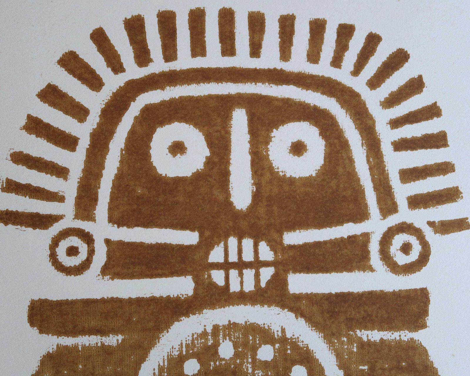 Original Pre Colombian Print By Georges Arnulf, 1967 / Tolima, Calima, Quimbaya Style photo furniture