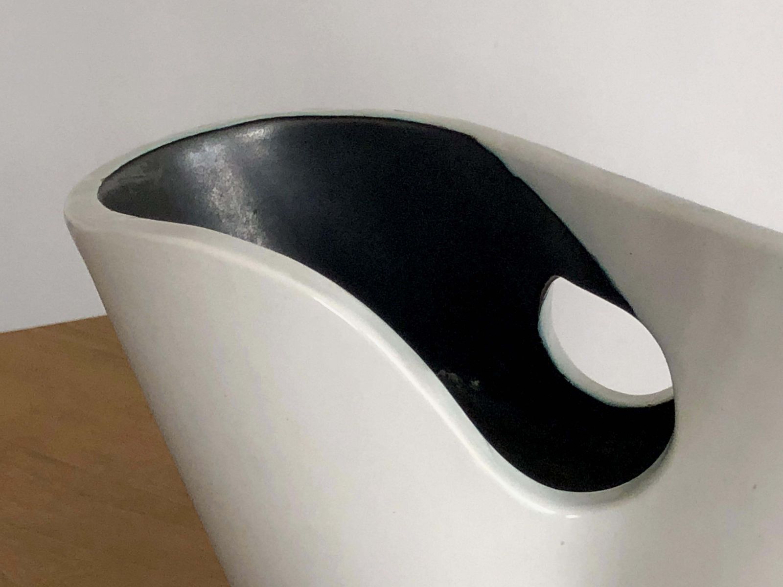 Freeform Modernist Ceramic Vase By Elchinger, France 1950 photo for sale