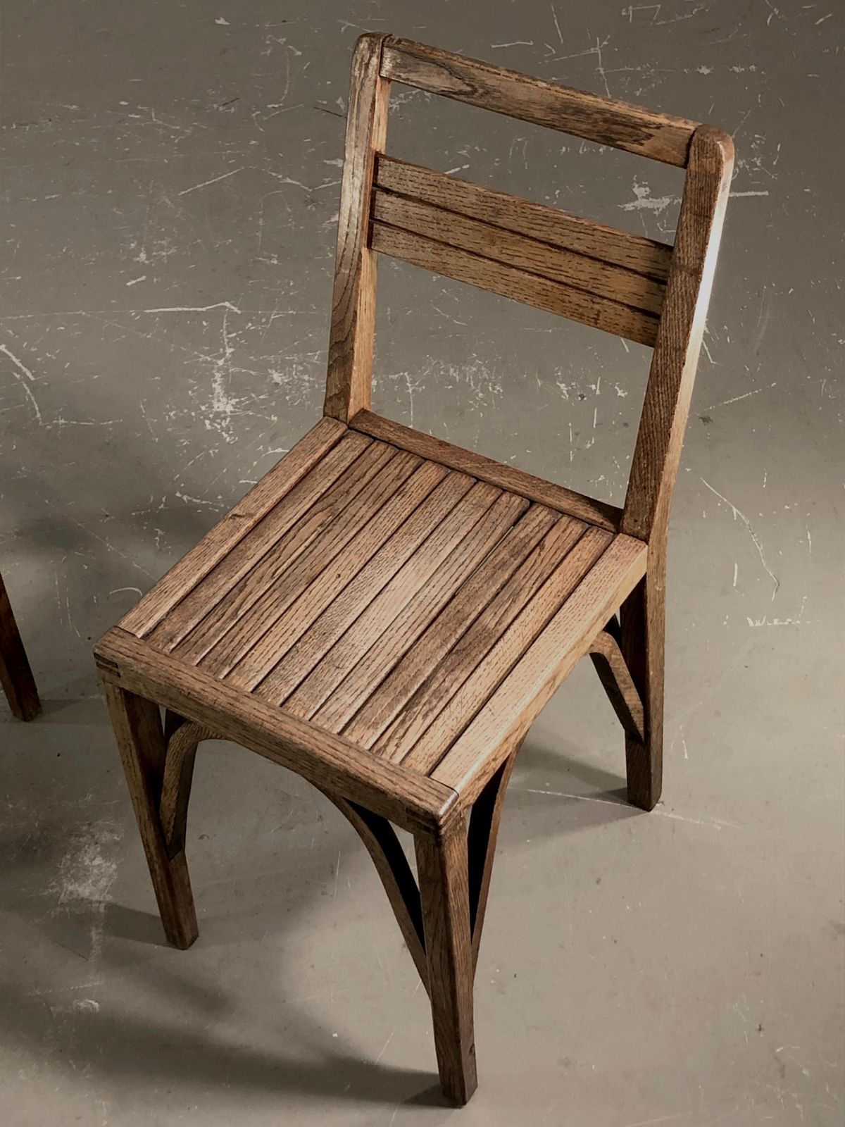 Pair Of 2 Mid Century Modern Chairs, In The Style Of Rene Gabriel, France 1950 photo for sale