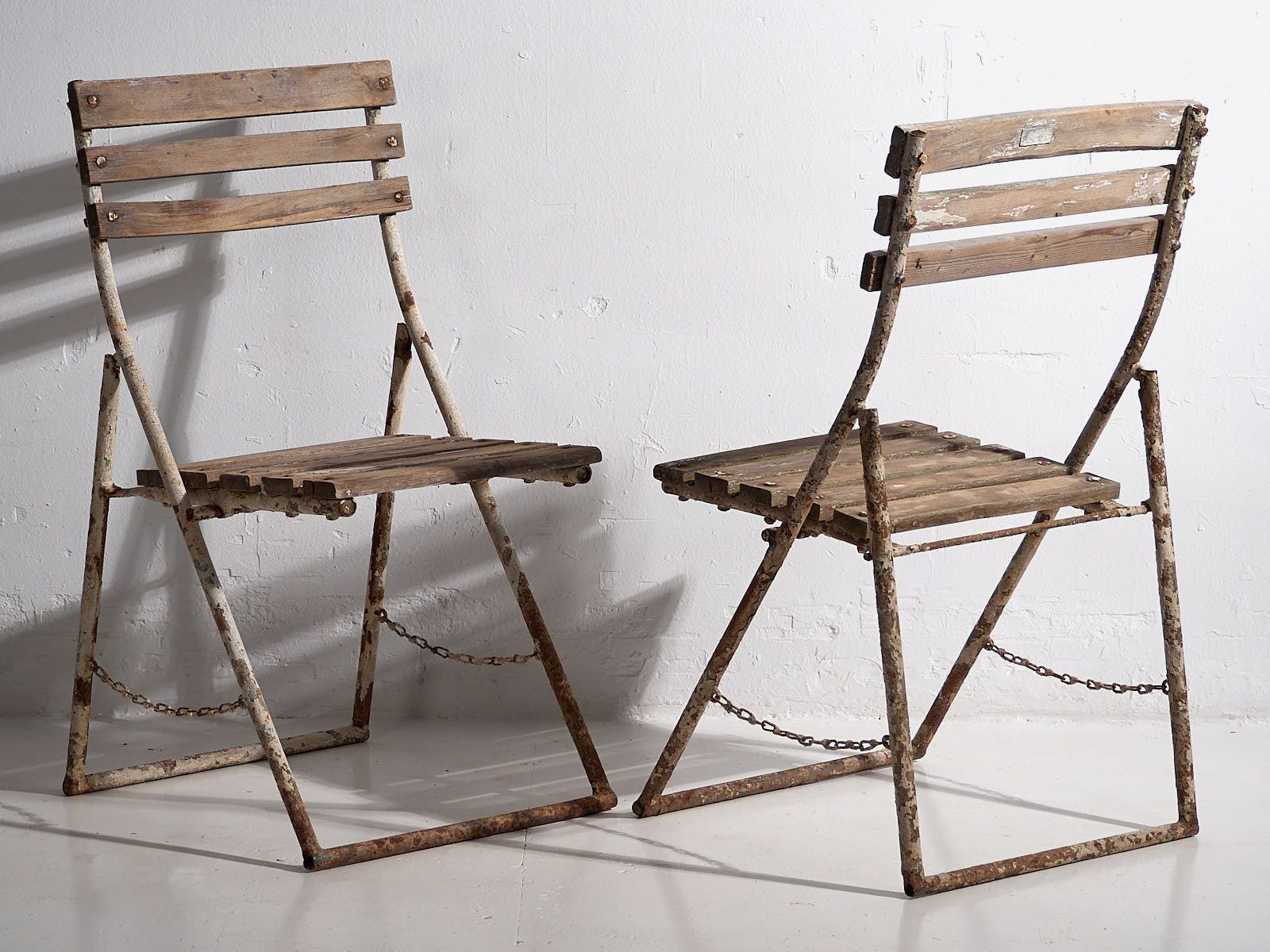 Antique Garden Folding Chairs (C.1920). Set Of 2 Pieces photo furniture