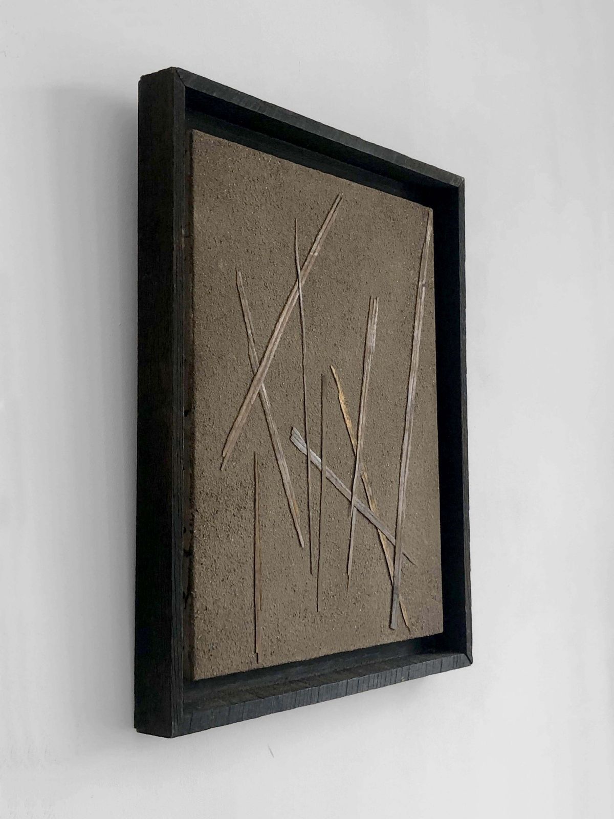 Rustic And Modern Abstract Canvas Painting Brutalist, France 2001 photo Art