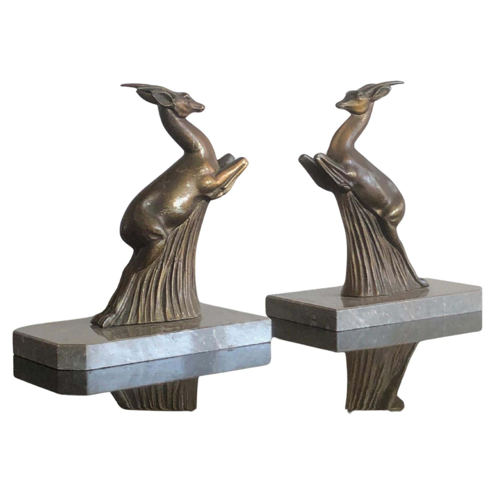 A Pair Of Art Deco Neoclassical Bookends In The Style Of Max Le Verrier, France 1930