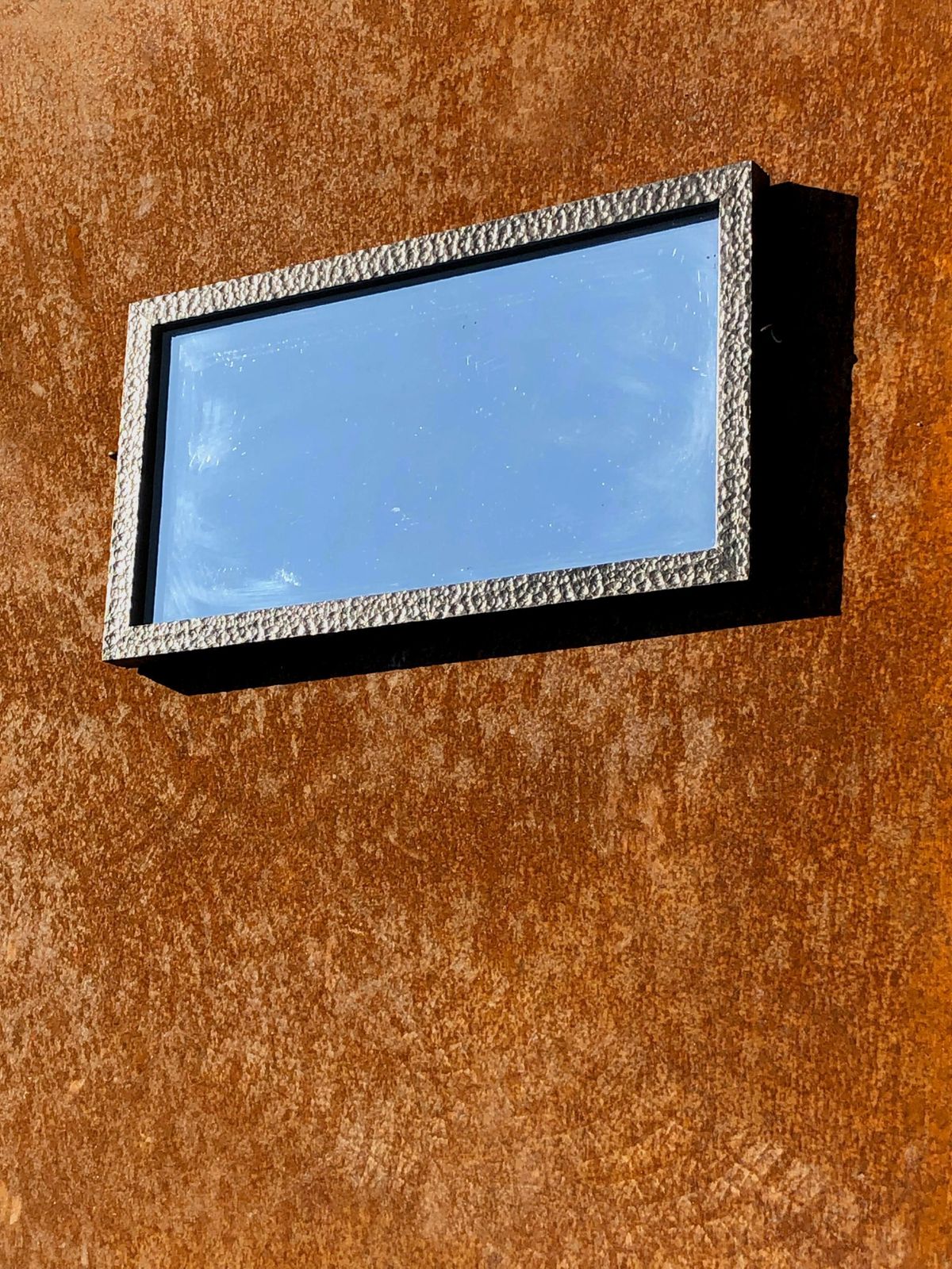 Art Deco Modernist Mirror In Wrought Iron In The Style Of Edgar Brandt, France 1930 photo vinterior