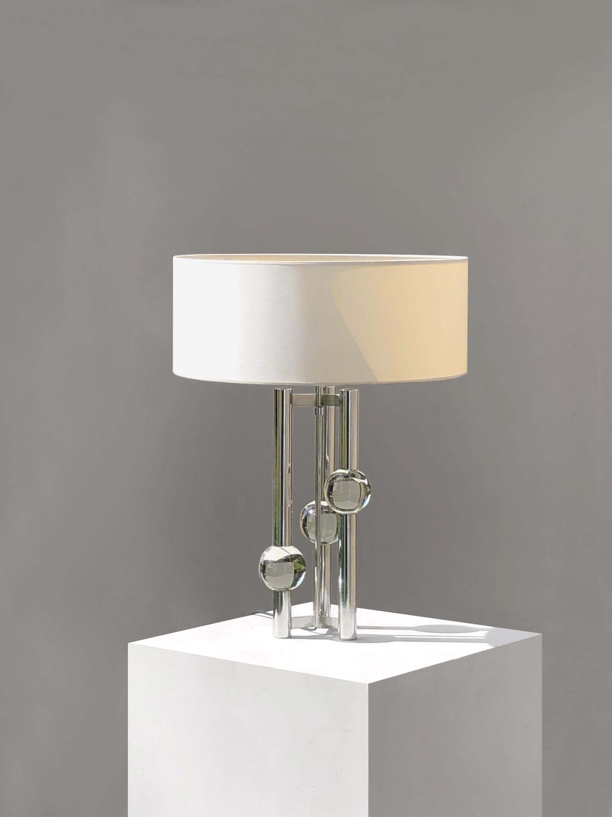 Luxurious Lamp Séventies Space Age Table, In The Maison Charles Style, France 1970 photo furniture