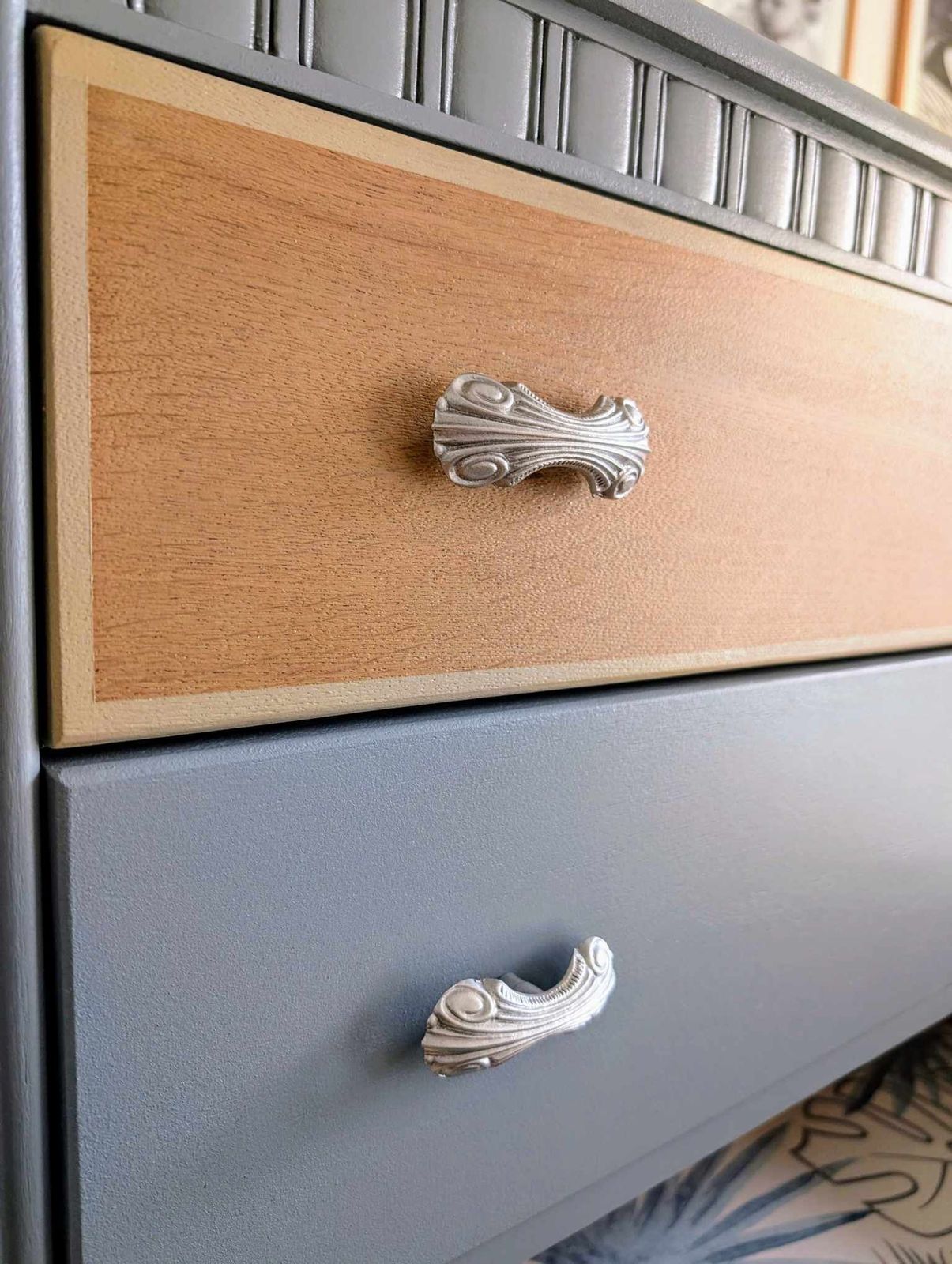 photo for sale Mid Century Harris Lebus Chest Of Drawers In Blue