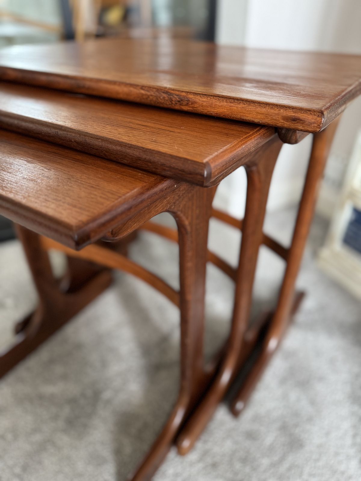 G Plan Fresco Mid Century Teak Nest Of Tables 1960 photo for sale